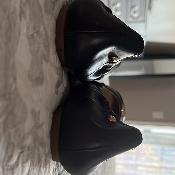 Coach Black Leather Ballet Flats Size 8M - Picture 6 of 7